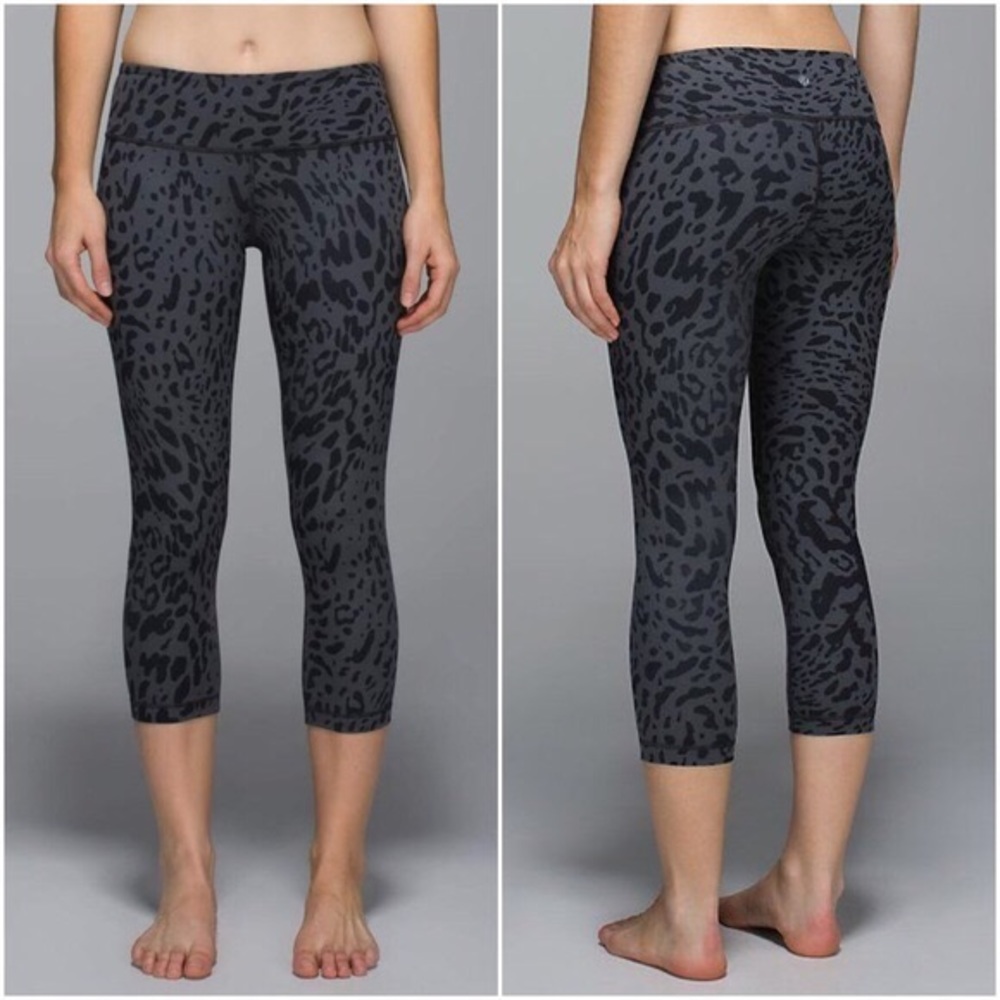 Lululemon Animal Swirl Deep Coal Crop Legging 4